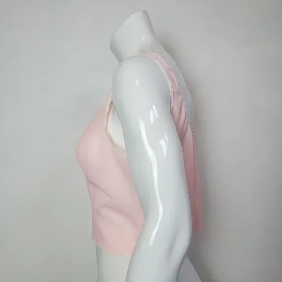 Vintage 60s Deena Pink Slip Tank Top - Picture 3 of 9